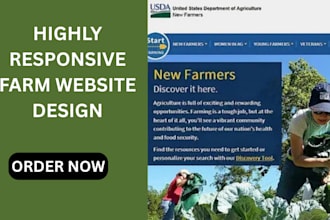 design a professional farm website to showcase your crops and services