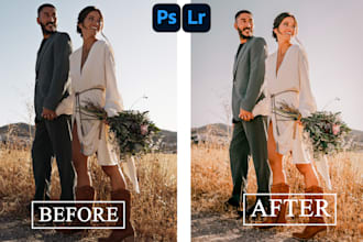 do bulk wedding photo editing and retouching in lightroom