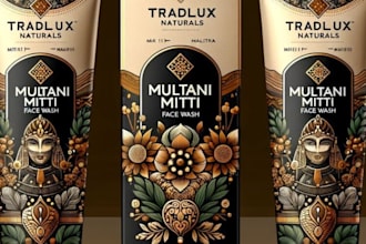 design premium cosmetic, skincare, hand wash, soap, label and packaging design