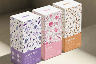 design premium cosmetic, skincare, hand wash, soap, label and packaging design