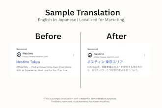 localize your english marketing copy into natural and high converting japanese