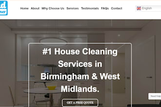 build house office cleaning service website, hvac booking koala website launch27