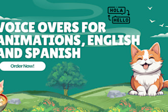 do voice actings, spanish and english