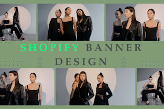 create stunning web banner, shopify header, website banner