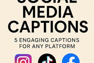 write 5 unique and engaging social media captions for your brand