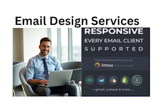 design klaviyo, mailerlite, brevo, hubspot and mailchimp email template in 5 hrs