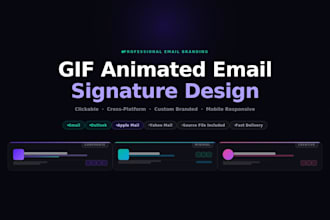 create clickable html email signature custom GIF animated footer