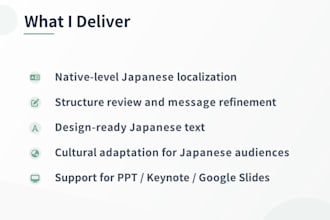 localize your business presentation into japanese