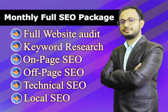 provide monthly SEO service to get top rank on serp