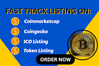fast track listing your token or coin on coinmarketcap coingecko ico listing