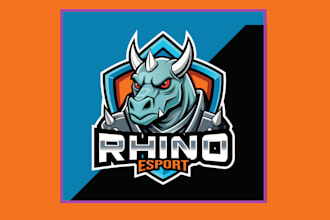 create a modern and timeless rhino logo design