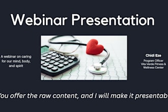 design webinar slides and videos for your service or course