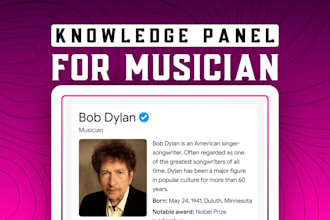 create a google knowledge panel for musicians and artists