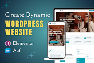 create dynamic wordpress website with elementor and acf