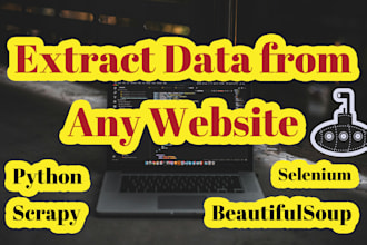 scrape any website and extract data into excel, CSV or json