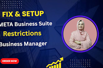 fix meta business manager, setup fb ad account, social media and business page