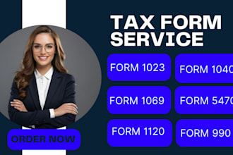 prepare efile us tax form 1024 form 990 form 1040nr form 1023