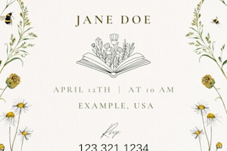 design a custom digital invitation for your event or party