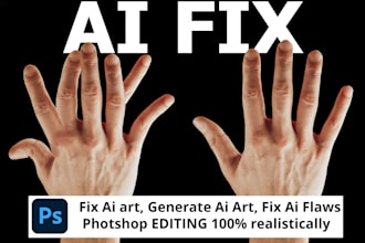 fix ai image editing, ai art, fix ai flaws photoshop editing