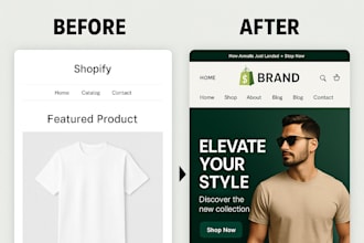 design a modern clothing and fashion shopify brand or website