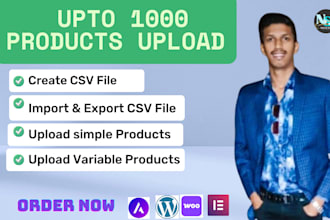 provide upload and import products to your woocommerce or ecommerce store