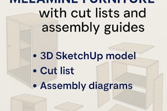 design mdf and melamine furniture plans with cnc files and cut list