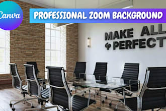 design customized google meet and zoom virtual background with canva