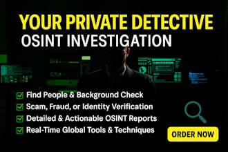 be your expert private investigator for background checks and osint
