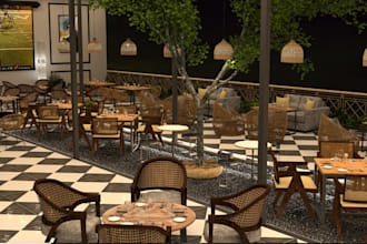 render 3drestaurant building,restaurant luxury,8k rendering,exterior design,cgi