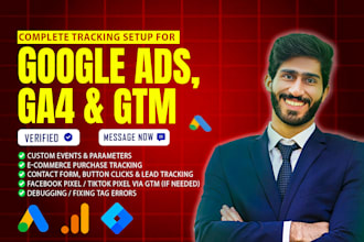 setup google analytics, ga4, tag manager, GTM  conversion tag