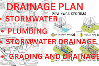 do professional plumbing and gas piping design with drainage layout