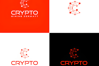 design highly tech startup saas security and crypto business logo