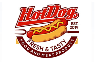 design a professional hot dog logo with free vector file