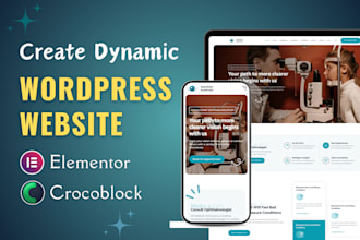 create dynamic wordpress website with crocoblock  and elementor
