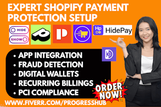 setup shopify payment protection hidepay spd etp  payflow payment hero payrules