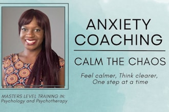 be your expert anxiety coach to guide you to tranquility and control