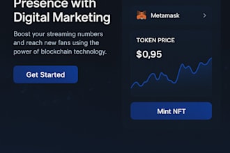 develop a proffesional crypto website, nft marketplace or exchange platform