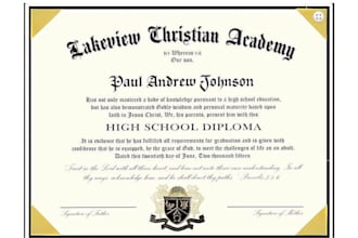 design replica diploma certificate, high school, college, university certificate