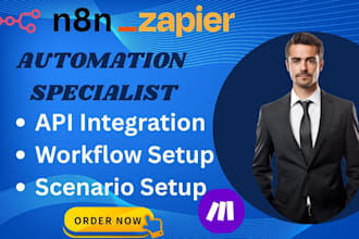 n8n workflow n8n ai agent API integration n8n automation makecom zapier zerowork