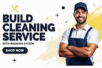design a cleaning service website with booking system
