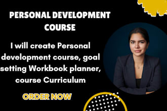 do personal development course, goal setting workbook planner, course curriculum