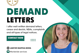 draft a demand letter, cease and desist, or legal notice