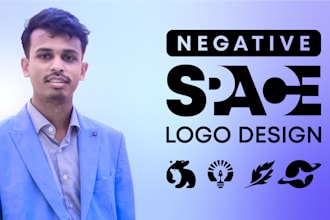 design creative impressive negative space logo for your business or company