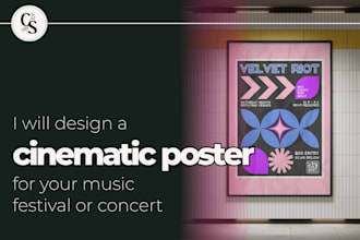 design a cinematic poster for your music festival or concert