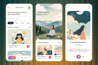 develop an ai therapy app, mental health app, meditation app