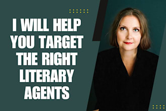 research the right literary agents for your book