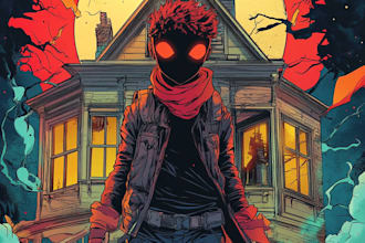draw a comic book, cover art or manga in anime style