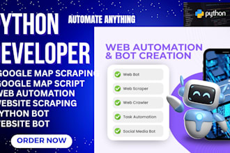 rpa python expert,web scraping,web bot, browser automation,selenium bot, uipath