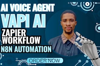 do ai calling agent vapi ai voice agent zapier workflow make com n8n automation