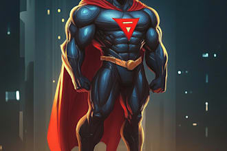 design cartoon character superhero etc from your photos